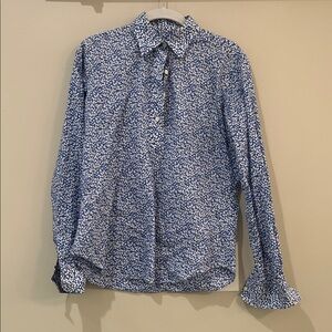 Ann Mashburn Blue Floral Men's Shirt
